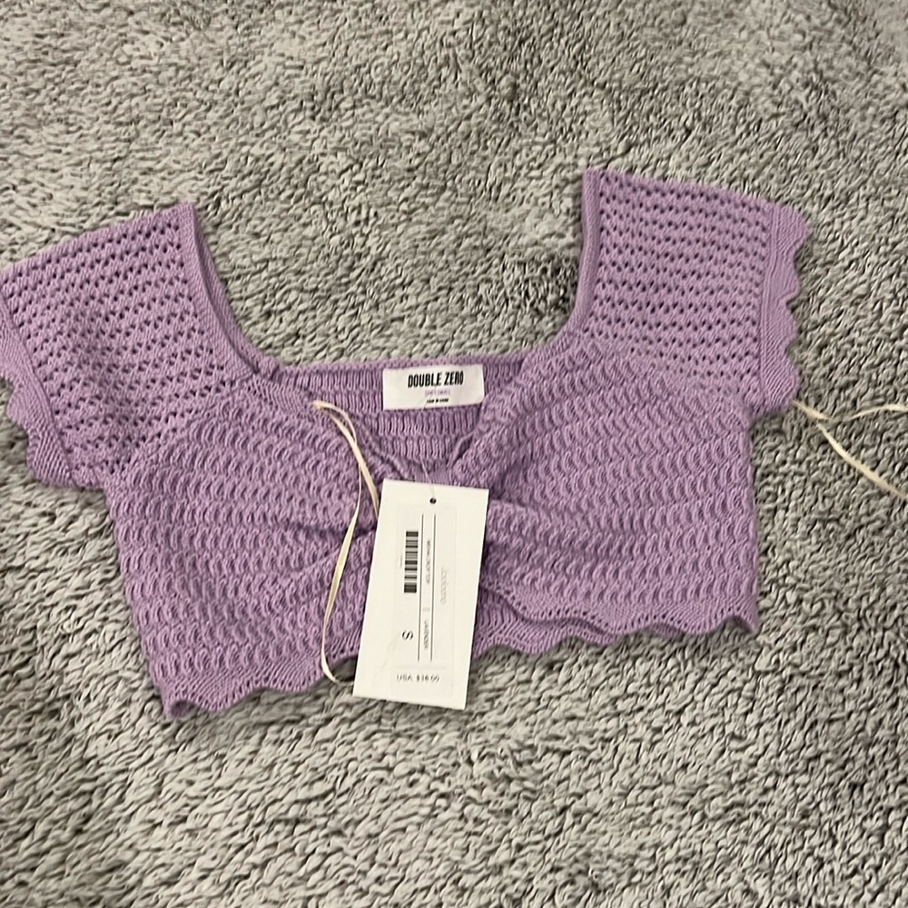 Misha Crop Top in lavender size small